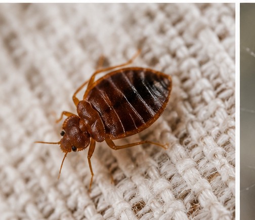 Bed bug on fabric